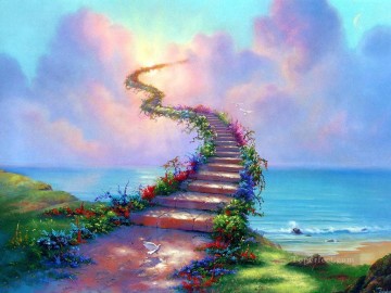 Fantasía popular Painting - Escalera al cielo fantasía